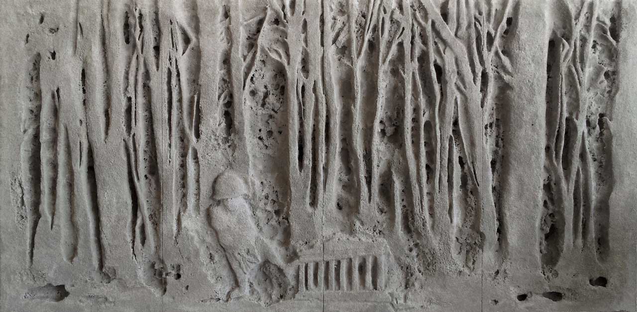 Valhalla | ESP-foam, resin, cement | 200 x 100 x 10cm | 2013