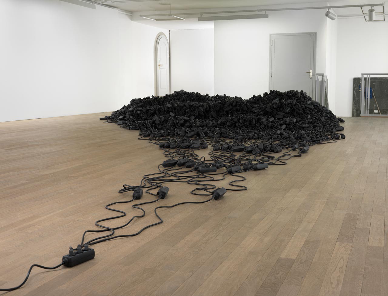 Untitled | 2012 | multiple sockets | approx. 65 x 1080 x 520 cm | exhibition view Städtische Galerie Wolfsburg | photo: Bernd Borchardt