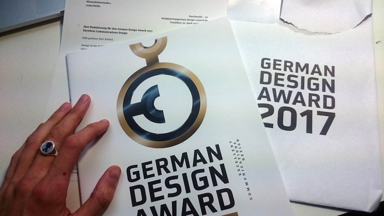 German Design Award 2017 - Nominierung für www.maltekebbel.de