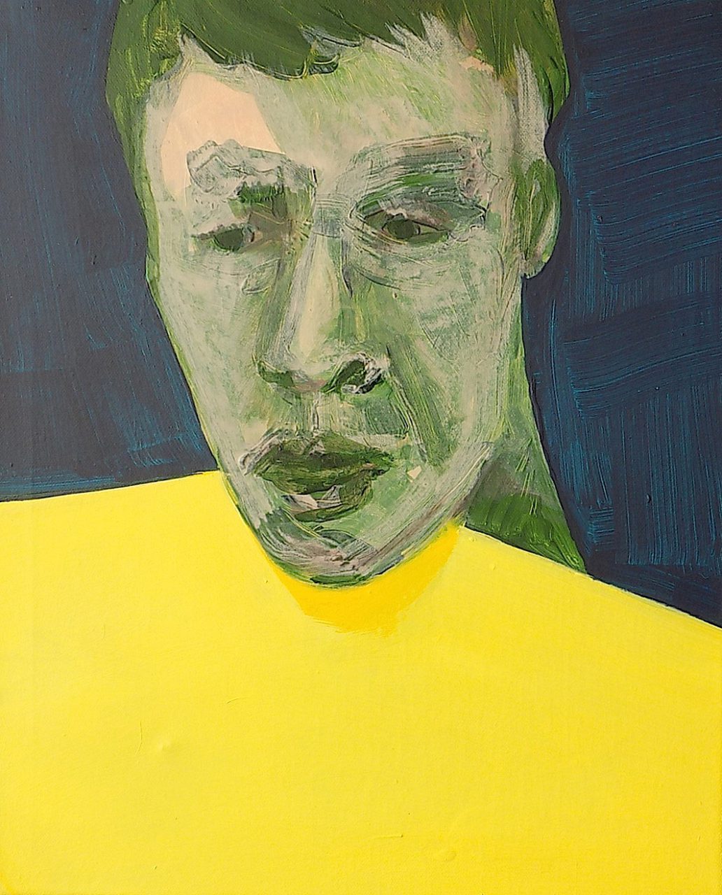 Jan Ziegler_green face_2016_acrylic on canvas_50x40cm