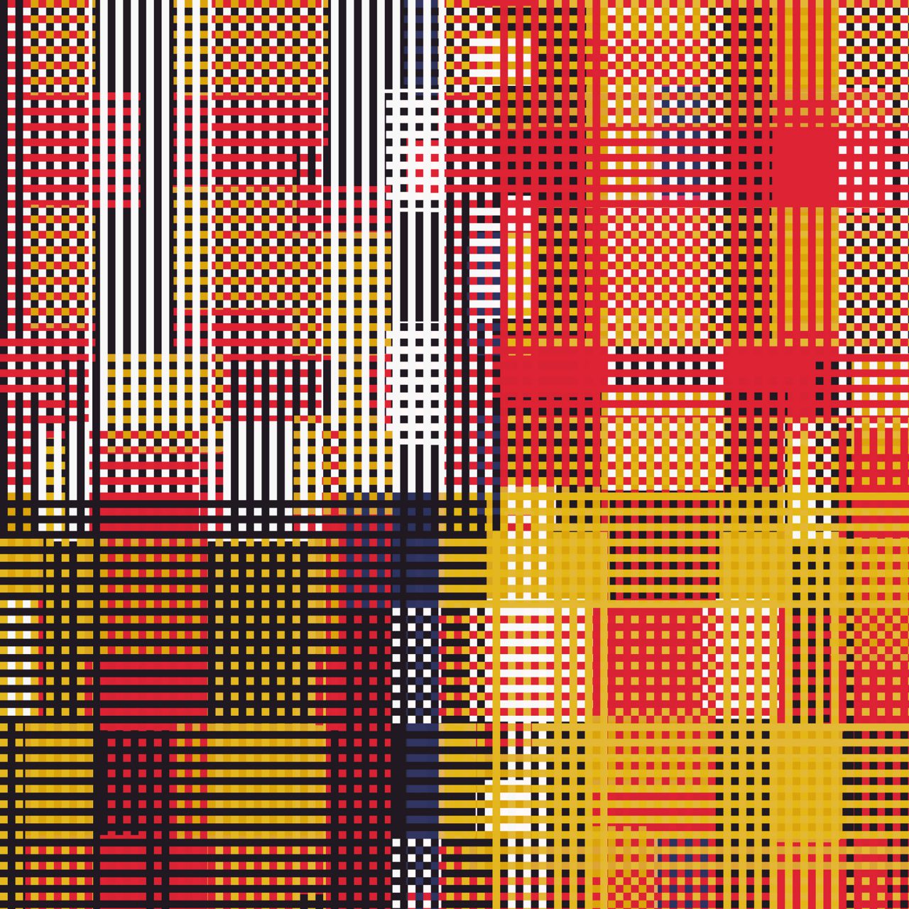 Referenz Mondrian, 2019, Experimental Fine Art Phtography, Mixed Media, 120 cm x 120 cm, Farbpigment auf Aludibond, matt 