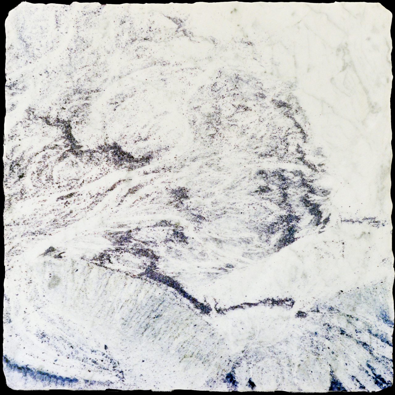 Toxic Craters VII, Indonesia 2019, laser prints on Italian Carrara marble, 60,5 x 59 cm