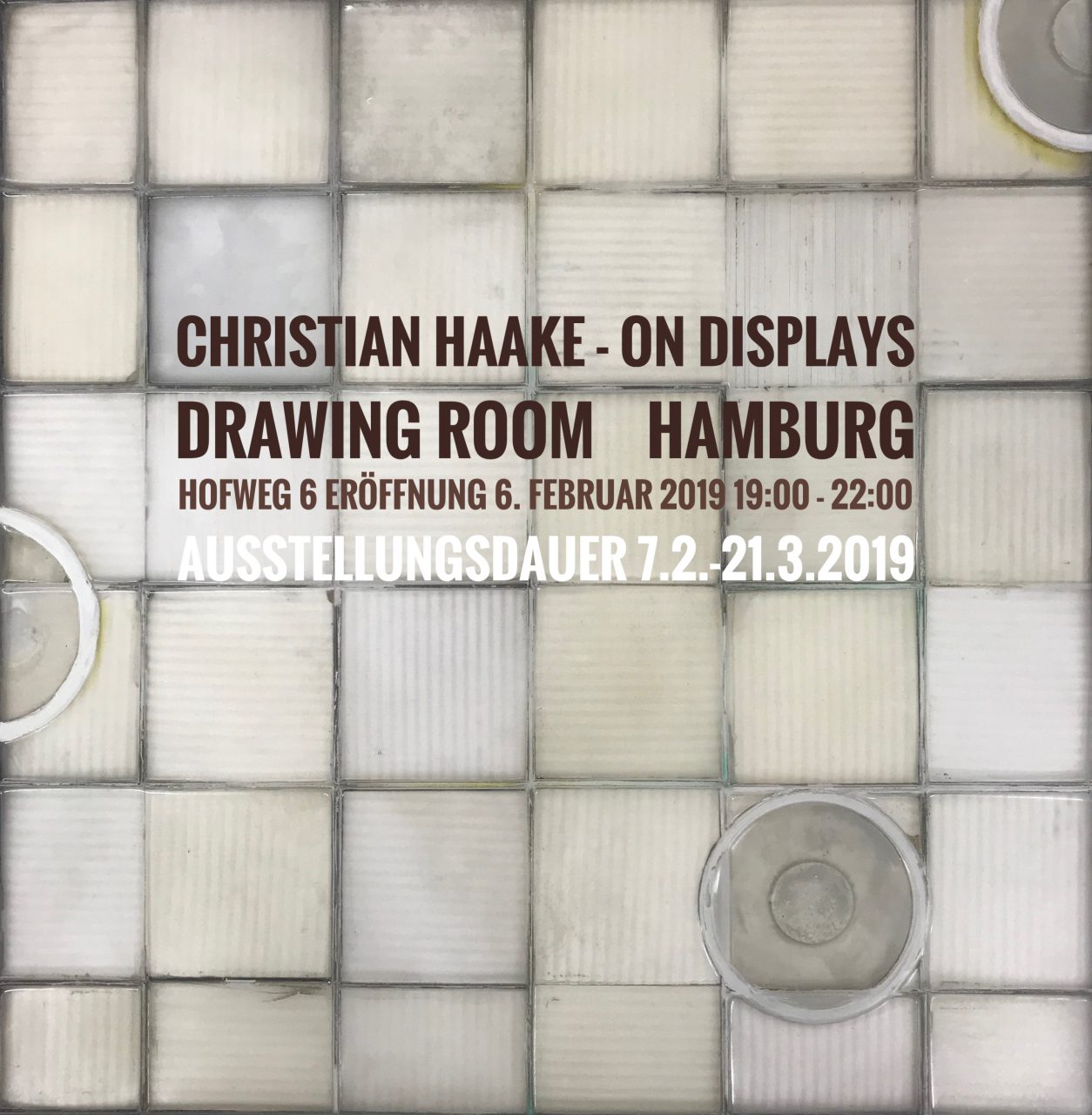 Christian Haake Einzelausstellung "on displays" im drawing room Hamburg