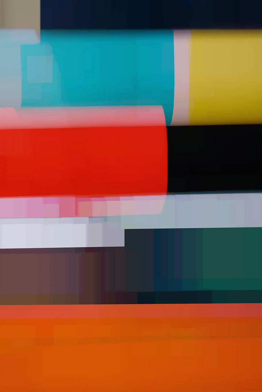 Library_Books, Experimental Fine Art Photography, 2015, 120 cm x 80 cm, Colorpigment on Aludibond, Schattenfugenrahmung, Unikat, rückseitig signiert