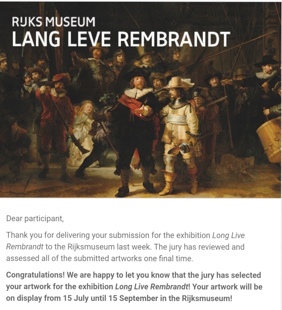 LONG LIVE REMBRANDT | Point With Two Circles by Alexei Kostroma at Rijksmuseum in Amsterdam, 15.07 - 15.09.2019