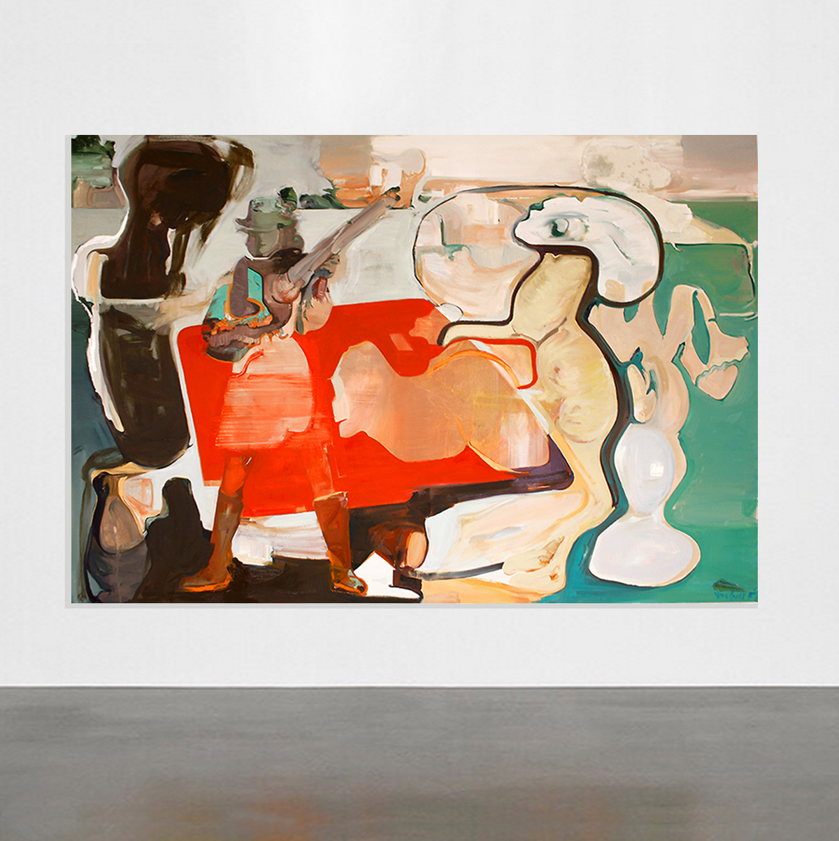 Zu Tisch N° 11, 2012, oil on canvas, 160 x 210 cm @ Hafentor 7