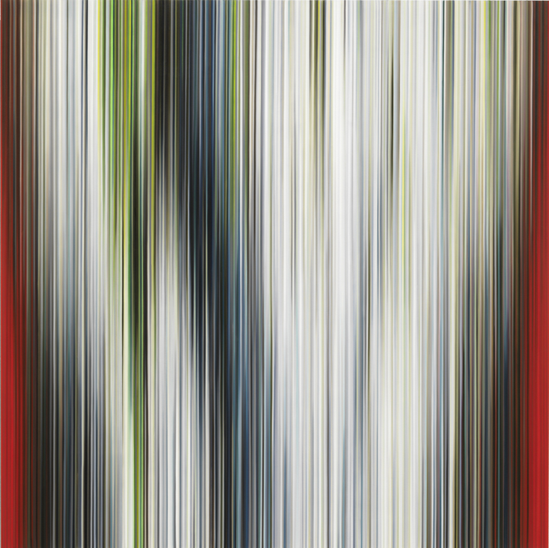 Light'n'Lines No.3, 2020, Oil on Alu-Dibond, 80 x 80cm