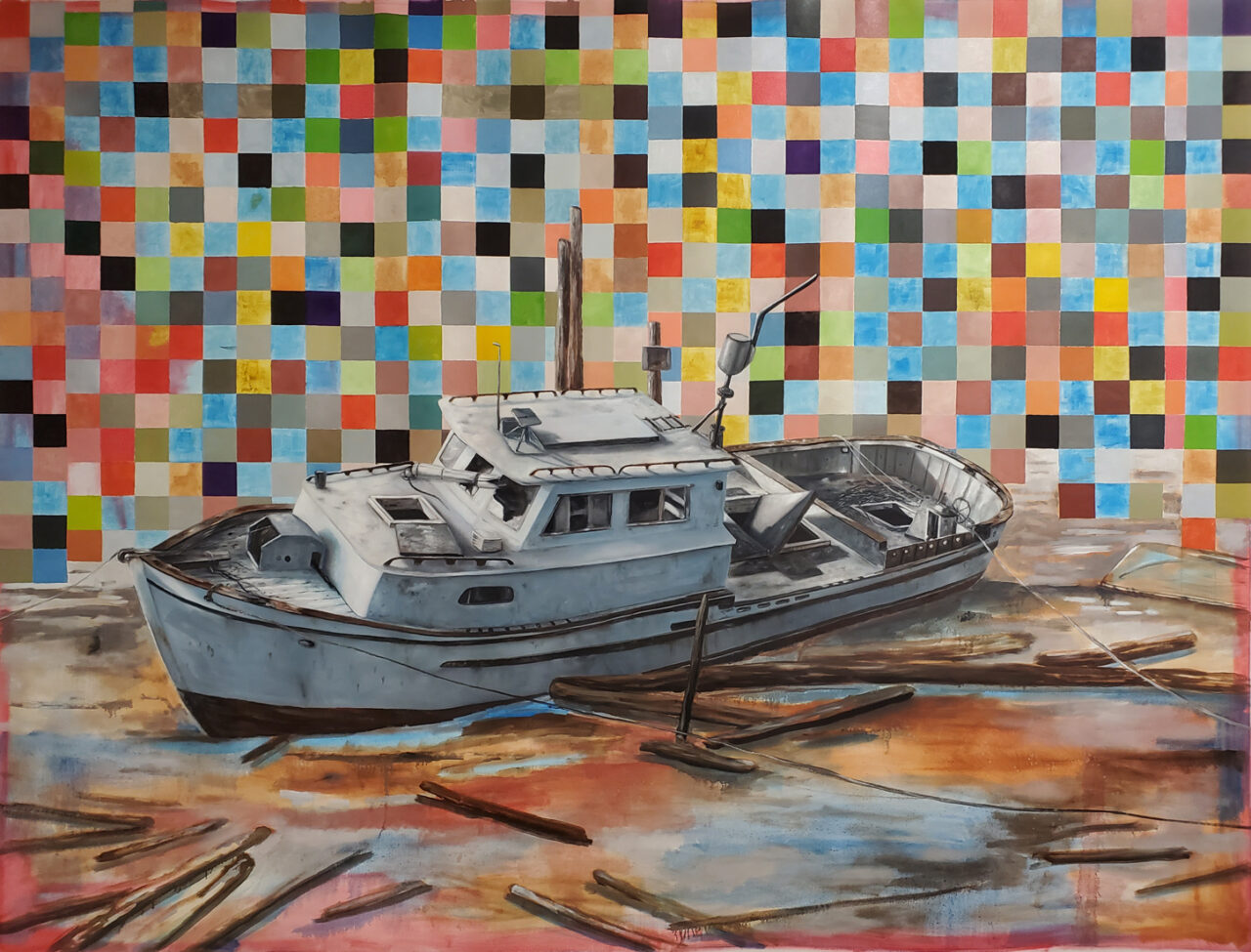 Shipwreck, Breaking of the Vessels, oil on canvas, 180 x 240 cm, 2020