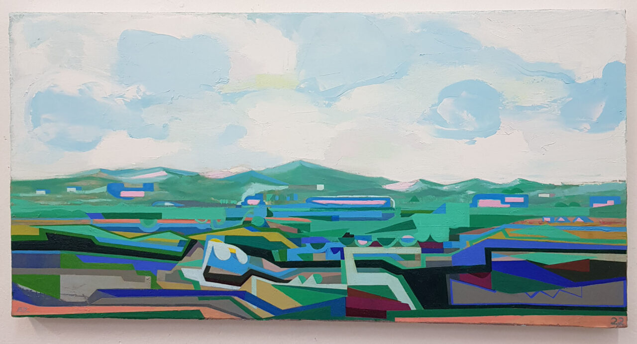 Hilly landscape, 2022, oil on linen, 30x60cm
