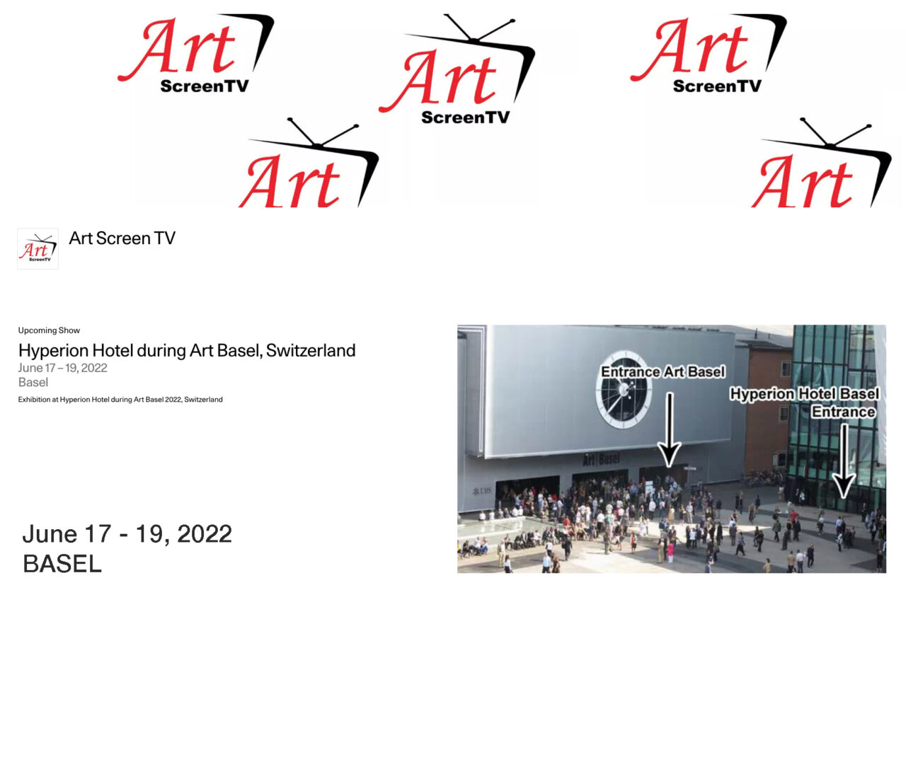 Exhibition, Hyperion Hotel during Art Basel, Switzerland