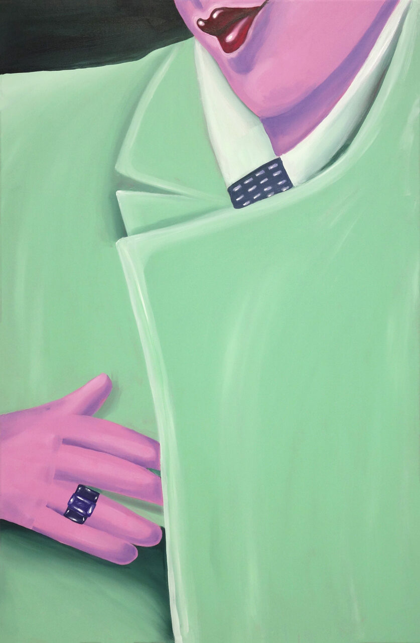 Mint green suit study 1 - 60 x 90cm - 2022