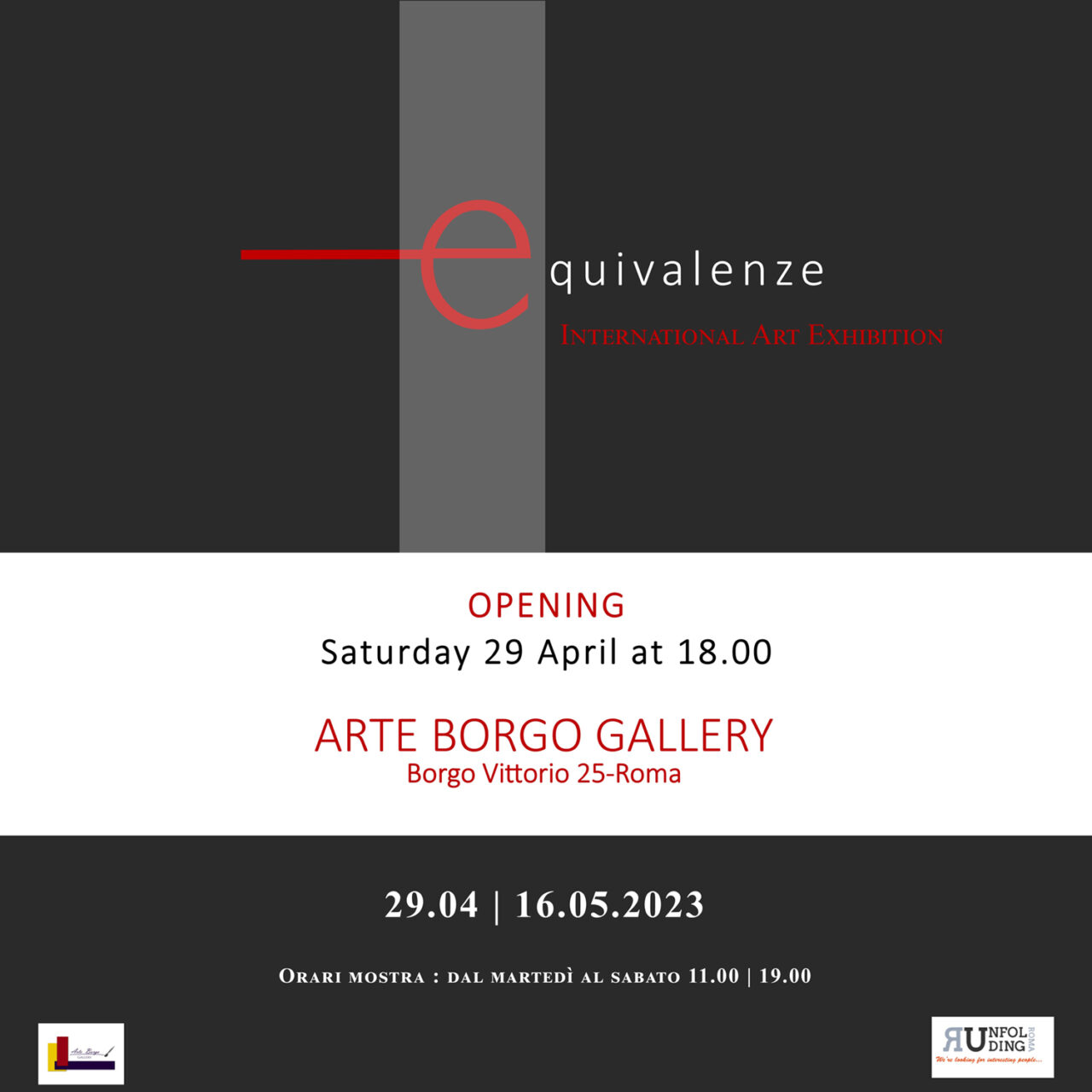 INVITATION  EQUIVALENZE  International Art Exhibition
