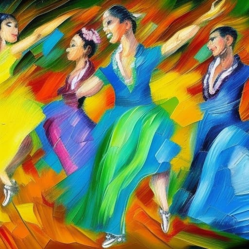 Latin Dancers Dancing On Stage | adelineyeo | available artwork