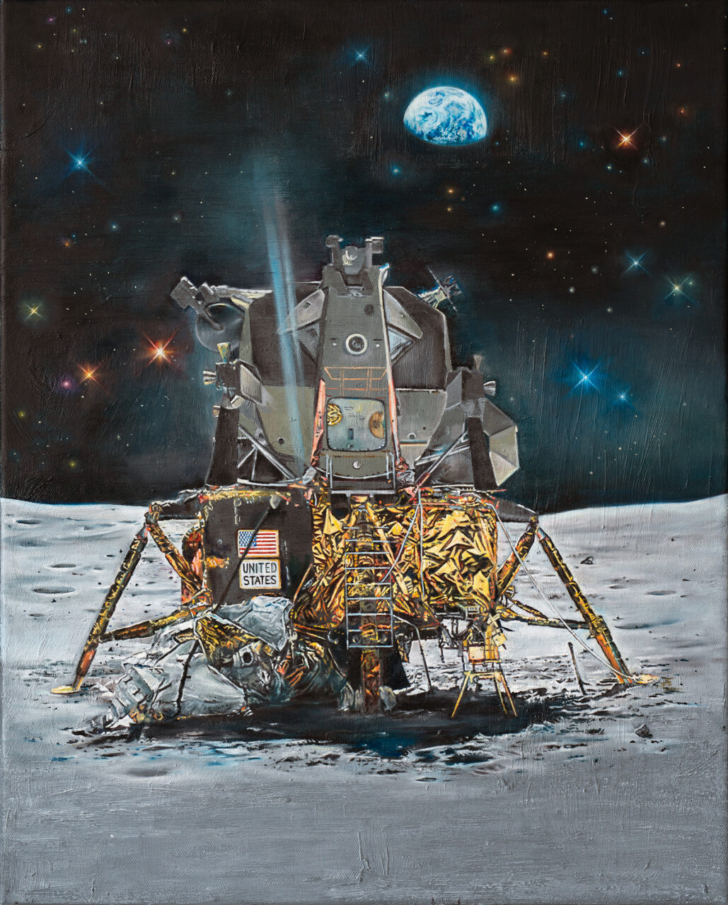 Apollo 16, 2022, Oil on Canvas, 50 x 40 cm