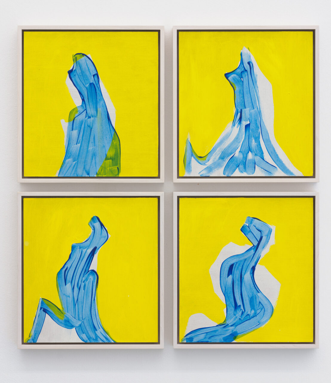 From the Yellow Blue series, 2020, Paintings - acrylic on MDF, Photo Nick Ash