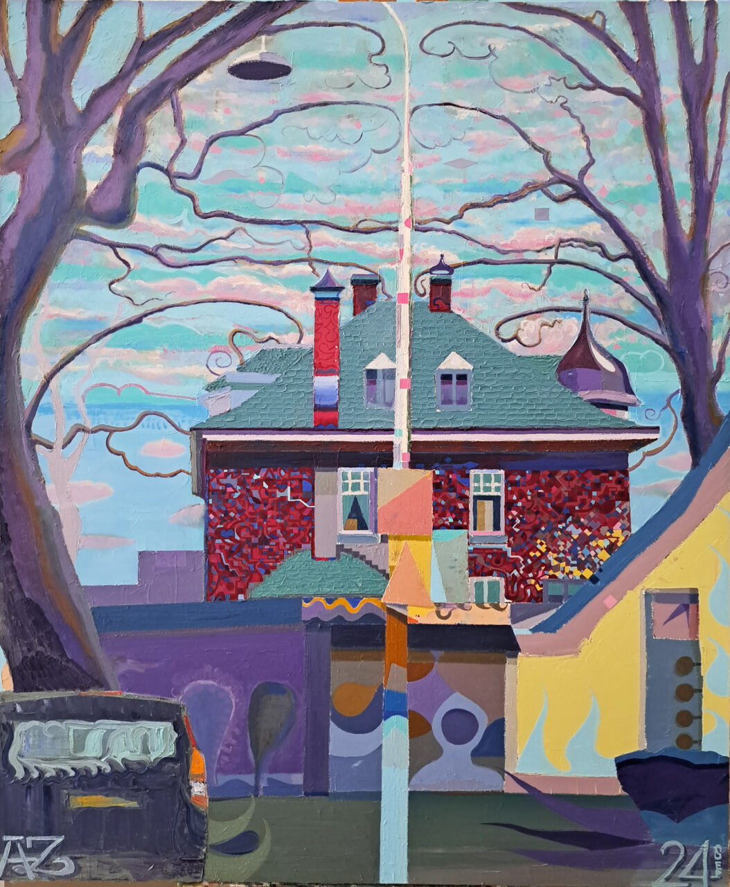 Villa aan de Vrieseweg, 2024. Oil on linen, 120x100cm