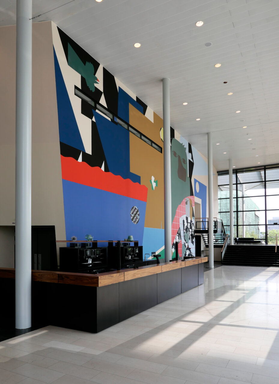 'Tronie & Stad' a permanent mural by Anuli Croon at de Doelen, Rotterdam