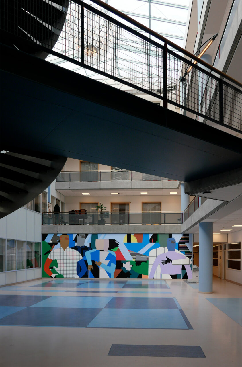 New permanent Wallpainting at Blauwe Patio, UMCG Groningen, NL 2024