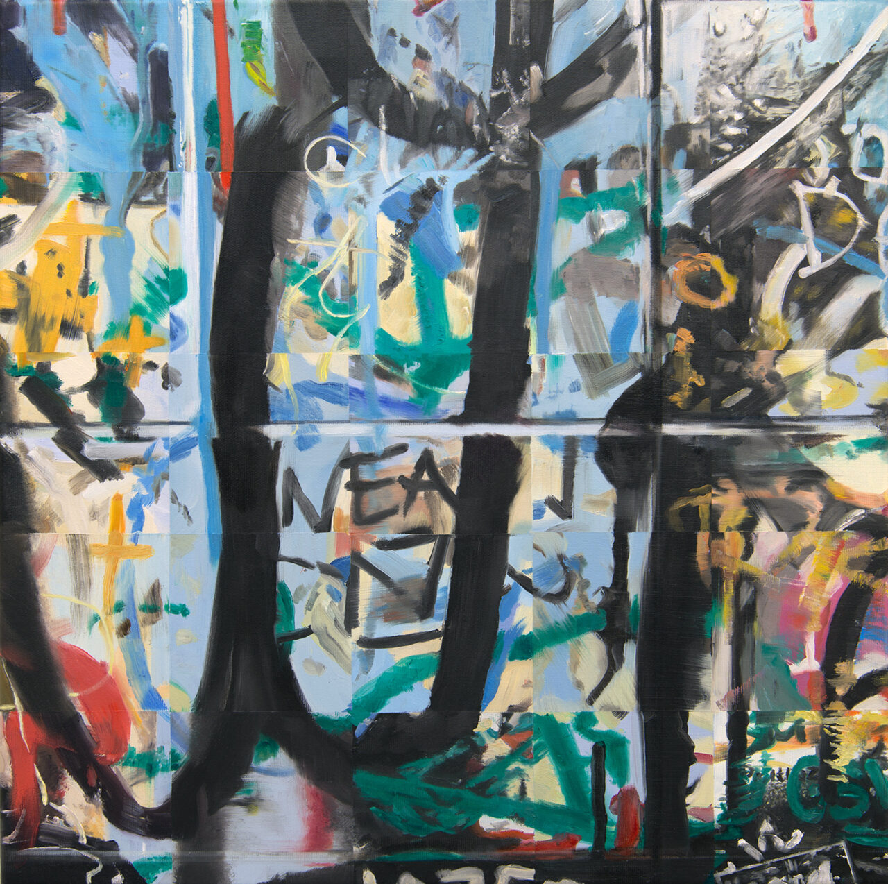 Number nine, number nine, number nine (2021) Oil on Canvas , 50 x 50 cm