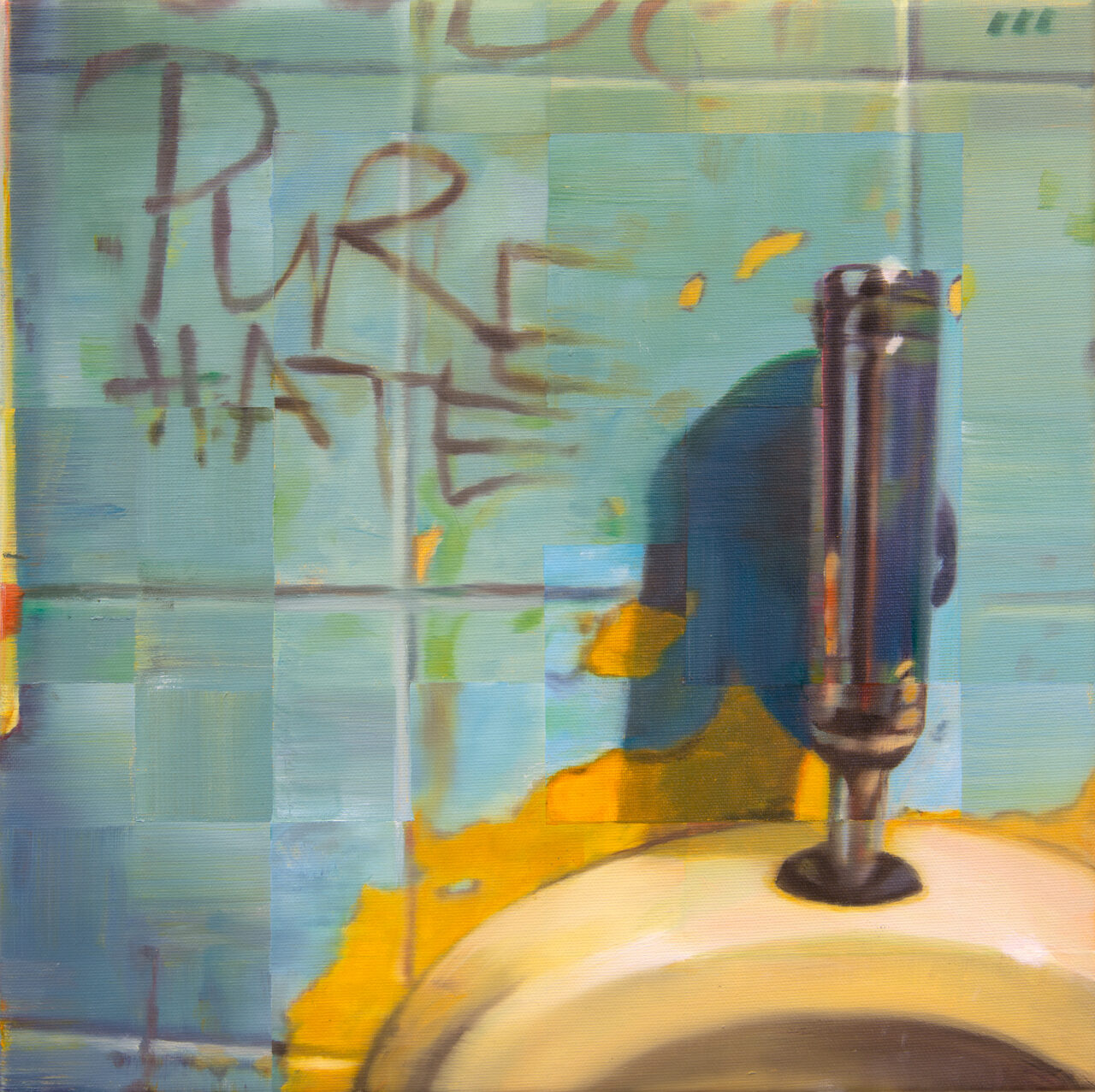 Pure Hate (2025) Oil on Canvas, 40 x 40 cm