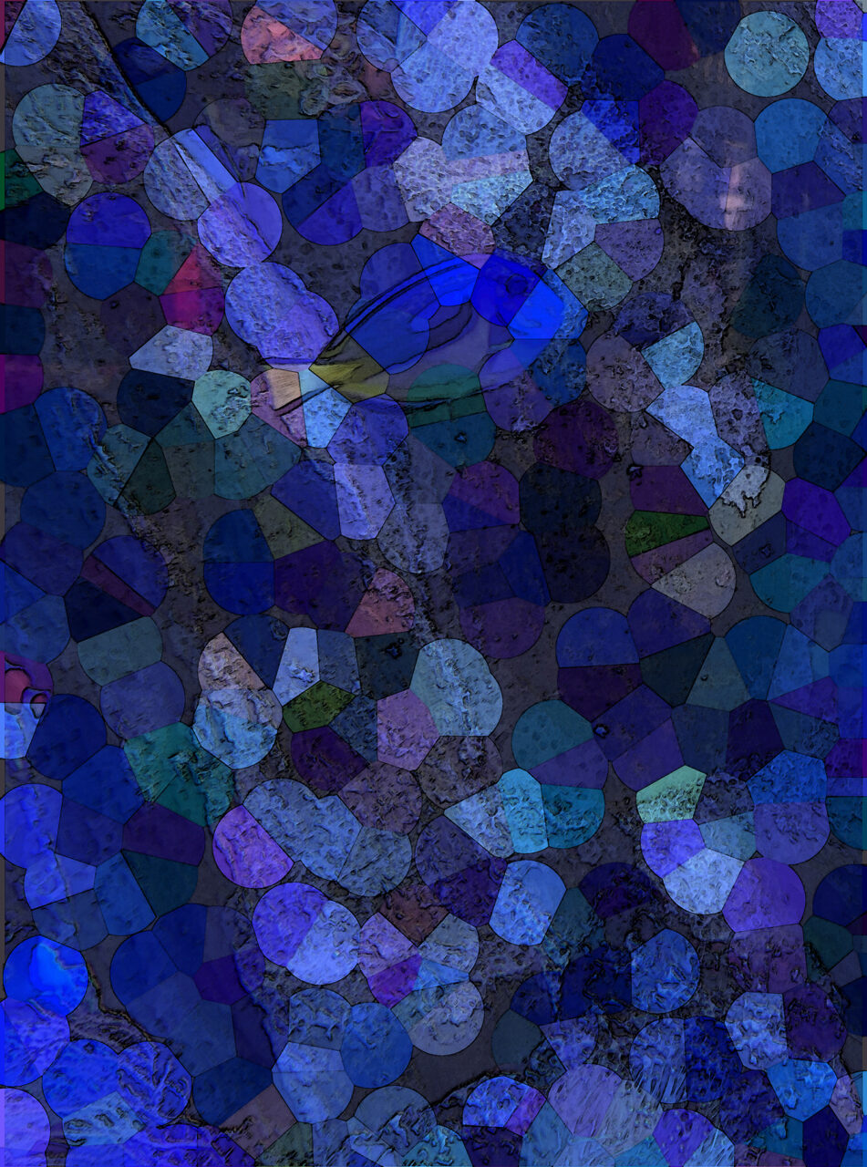 Pacific blue, 2025, Experimental Fine Art Photography, Mixed Media, 75 x 55 cm, larger on request, framed in an artbox, signed on the back