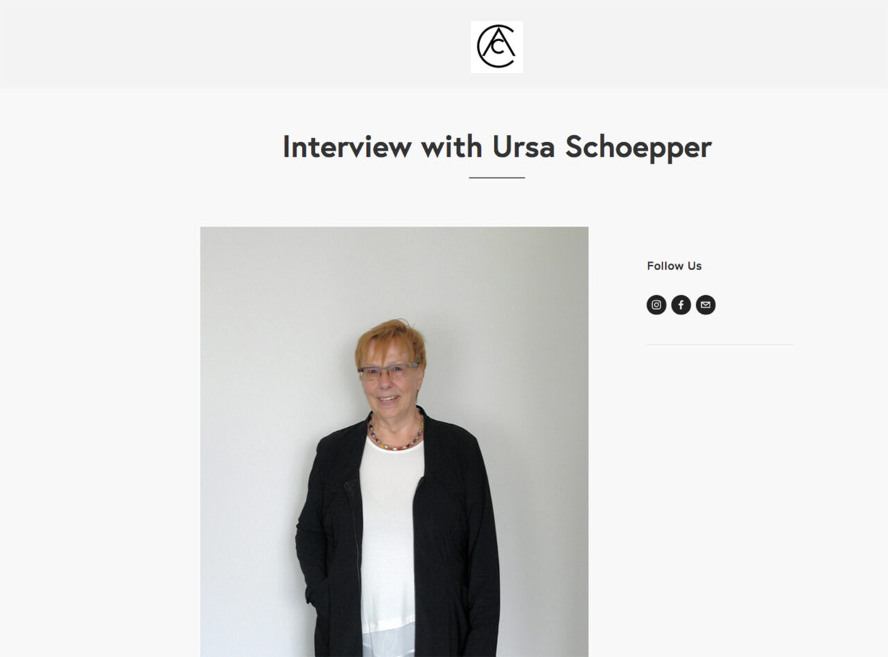 URSA SCHOEPPER  -  INTERVIEW -  CONTEMPORARY ART CURATOR MAGAZINE  -  NEW