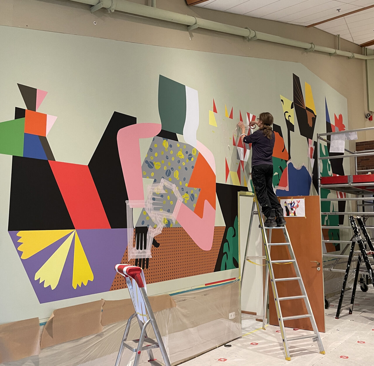 work in progress: Wall Painting at N.V. Nederlandse Gasunie, Groningen 2025 // soon more images