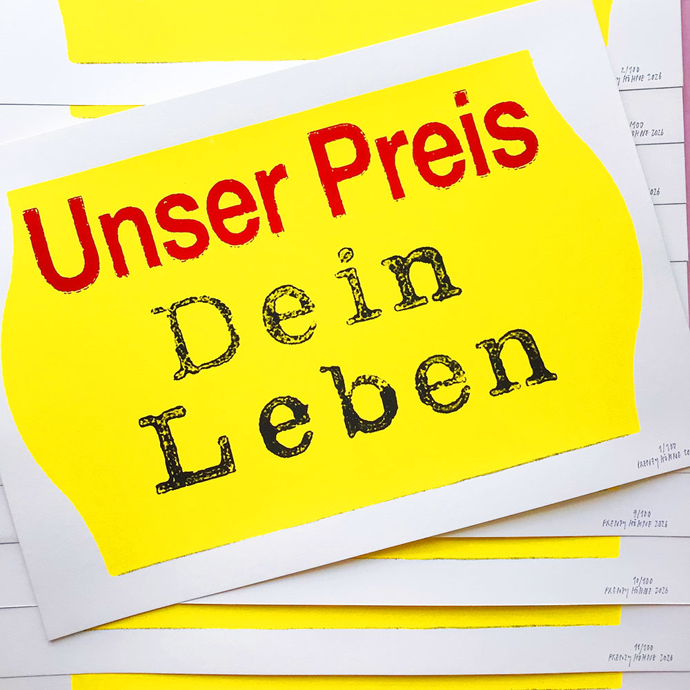 DER PREIS, 2026 - Siebdruck je 30 x 42 cm > SHOP